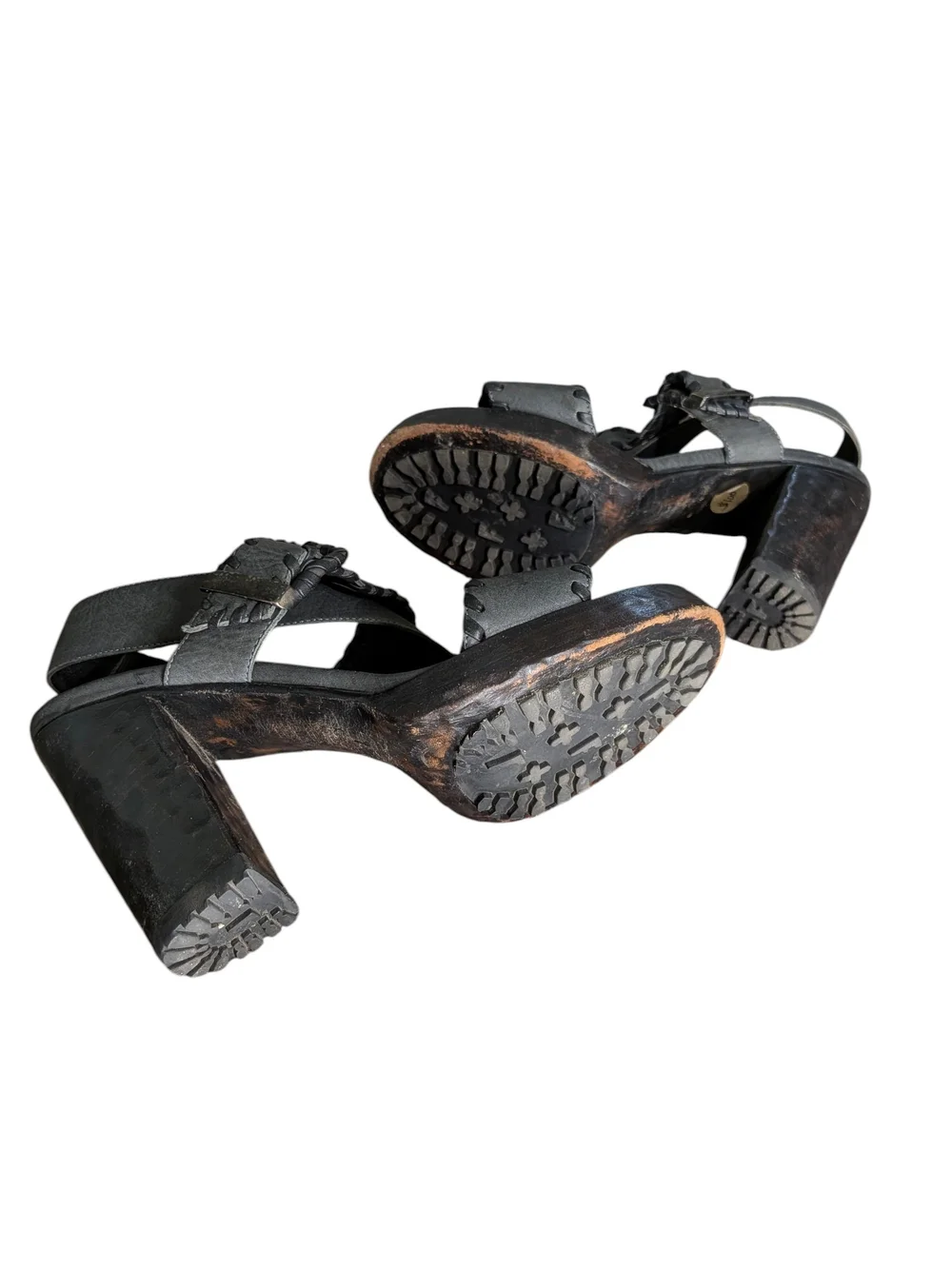 Women’s Black Platform Block Heel Sandals